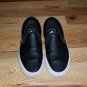 Vans Shoes - Vans leather slip-ons Vans Shoes - Vans leather slip-ons